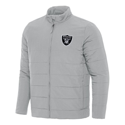 Las Vegas Raiders Antigua Gray Swelter Full-Zip Jacket
