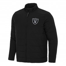 Las Vegas Raiders Antigua Black Swelter Full-Zip Jacket