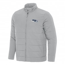 Seattle Seahawks Antigua Gray Swelter Full-Zip Jacket