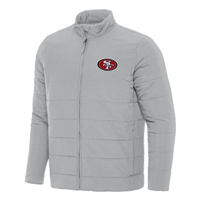 San Francisco 49ers Antigua Gray Swelter Full-Zip Jacket