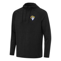 Los Angeles Rams Antigua Spikes Quarter-Zip Pullover Hoodie - Heather Black
