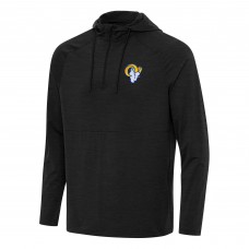 Los Angeles Rams Antigua Spikes Quarter-Zip Pullover Hoodie - Heather Black