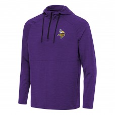 Толстовка на короткой молнии Minnesota Vikings Antigua Spikes - Heather Purple