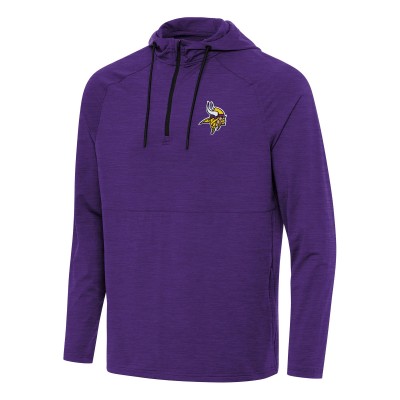 Толстовка на короткой молнии Minnesota Vikings Antigua Spikes - Heather Purple