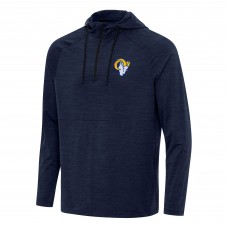 Los Angeles Rams Antigua Spikes Quarter-Zip Pullover Hoodie - Heather Navy
