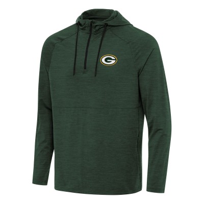 Толстовка Green Bay Packers Antigua Hunter Green Spikes Quarter-Zip