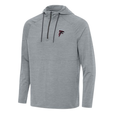 Толстовка на короткой молнии Atlanta Falcons Antigua Heather Gray Spikes
