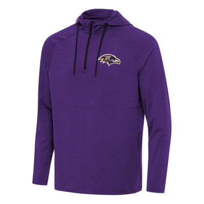 Толстовка на короткой молнии Baltimore Ravens Antigua Spikes - Heather Purple