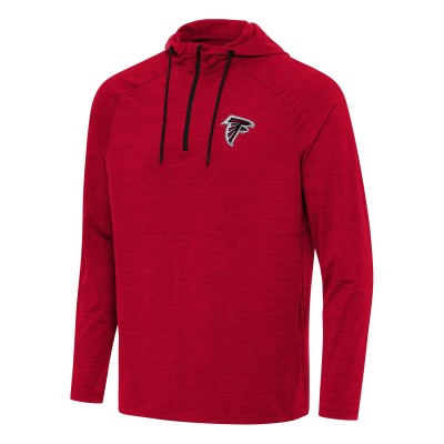 Толстовка на короткой молнии Atlanta Falcons Antigua Heather Red Spikes