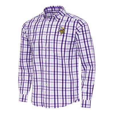 Рубашка Minnesota Vikings Antigua Tending Woven Tri-Blend - Purple/Gray