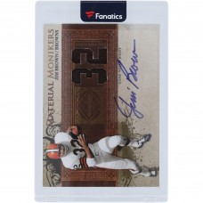 Jim Brown Cleveland Browns Autographed 2007 Leaf Limited Dual Relic #MM-15 #7/32 Card