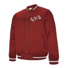 San Francisco 49ers Mitchell & Ness Scarlet AAPI Apex Collection Heavyweight Satin Full-Snap Jacket San Francisco 49ers Mitchell & Ness Scarlet AAPI Apex Collection Heavyweight Satin Full-Snap Jacket