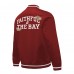 San Francisco 49ers Mitchell & Ness Scarlet AAPI Apex Collection Heavyweight Satin Full-Snap Jacket