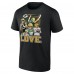 Футболка Green Bay Packers Jordan Love Fanatics Black Notorious Player Graphic