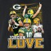 Футболка Green Bay Packers Jordan Love Fanatics Black Notorious Player Graphic