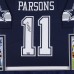 Игровая джерси Micah Parsons Dallas Cowboys Autographed Fanatics Authentic SM Deluxe Framed Navy Nike Limited