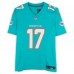 Игровая джерси Jaylen Waddle Miami Dolphins Autographed Fanatics Authentic Aqua Nike Vapor F.U.S.E. Limited
