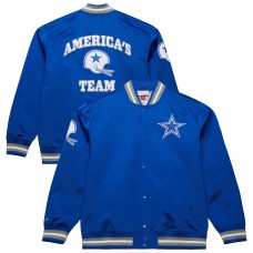 Куртка на кнопках Dallas Cowboys Mitchell & Ness Royal Vintage Double Down Satin