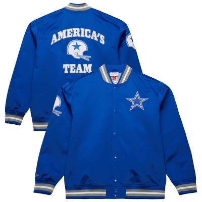 Куртка на кнопках Dallas Cowboys Mitchell & Ness Royal Vintage Double Down Satin