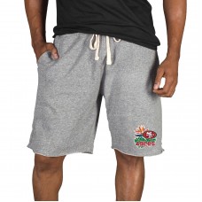 San Francisco 49ers Concepts Sport Gray Mainstream Tri-Blend Shorts
