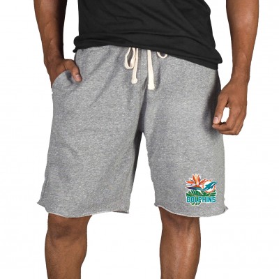 Шорты Miami Dolphins Concepts Sport Gray Mainstream Tri-Blend