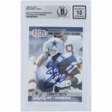 Emmitt Smith Dallas Cowboys Autographed 1990 Pro Set #685 Beckett Fanatics Witnessed Authenticated 10 Rookie Card