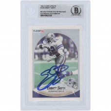 Emmitt Smith Dallas Cowboys Autographed 1990 Fleer Update #U-40 Beckett Fanatics Witnessed Authenticated Rookie Card