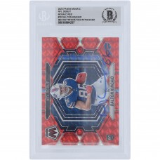 Dalton Kincaid Buffalo Bills Autographed 2023 Panini Mosaic Red Mosaic #ND-20 Beckett Fanatics Witnessed Authenticated Rookie Card