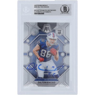 Dalton Kincaid Buffalo Bills Autographed 2023 Panini Mosaic #305 Beckett Fanatics Witnessed Authenticated Rookie Card