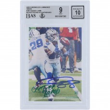 CeeDee Lamb Dallas Cowboys Autographed 2020 Panini Chronicles Luminance Green #206 Beckett Fanatics Witnessed Authenticated 9/10 Rookie Card