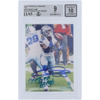 CeeDee Lamb Dallas Cowboys Autographed 2020 Panini Chronicles Luminance Teal #206 Beckett Fanatics Witnessed Authenticated 9/10 Rookie Card