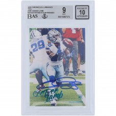 CeeDee Lamb Dallas Cowboys Autographed 2020 Panini Chronicles Luminance Teal #206 Beckett Fanatics Witnessed Authenticated 9/10 Rookie Card