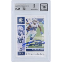 CeeDee Lamb Dallas Cowboys Autographed 2020 Panini Chronicles #25 Beckett Fanatics Witnessed Authenticated 9/10 Rookie Card