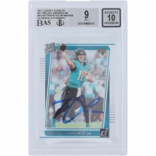 Trevor Lawrence Jacksonville Jaguars Autographed 2021 Panini Clearly Donruss #51 Beckett Fanatics Witnessed Authenticated 9/10 Rookie Card