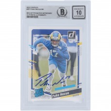 Puka Nacua Los Angeles Rams Autographed 2023 Panini Donruss #357 Beckett Fanatics Witnessed Authenticated 10 Rookie Card Puka Nacua Los Angeles Rams Autographed 2023 Panini Donruss #357 Beckett Fanatics Witnessed Authenticated 10 Rookie Card