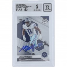 Micah Parsons Dallas Cowboys Autographed 2021 Panini Mosaic #362 Beckett Fanatics Witnessed Authenticated 9/10 Rookie Card