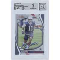 Micah Parsons Dallas Cowboys Autographed 2021 Panini Absolute Red #158 Beckett Fanatics Witnessed Authenticated 9/10 Rookie Card