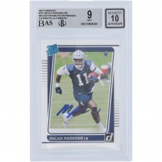 Micah Parsons Dallas Cowboys Autographed 2021 Panini Donruss #331 Beckett Fanatics Witnessed Authenticated 9/10 Rookie Card