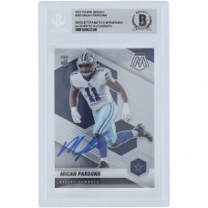 Micah Parsons Dallas Cowboys Autographed 2021 Panini Mosaic #362 Beckett Fanatics Witnessed Authenticated Rookie Card
