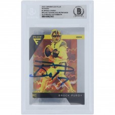 Brock Purdy San Francisco 49ers Autographed 2022 Panini Flux #FX-2 Beckett Fanatics Witnessed Authenticated Rookie Card