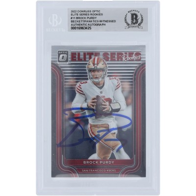 Brock Purdy San Francisco 49ers Autographed 2022 Panini Donruss Optic Elite Series Rookies #ESR-11 Beckett Fanatics Witnessed Authenticated Rookie Card