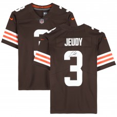 Игровая джерси Jerry Jeudy Cleveland Browns Autographed Fanatics Authentic Brown Nike Limited