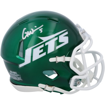 Garrett Wilson New York Jets Autographed Fanatics Authentic 2024 Ridell Speed Mini Helmet