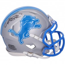 Amon-Ra St. Brown Detroit Lions Autographed Fanatics Authentic 2024 Riddell Speed Mini Helmet