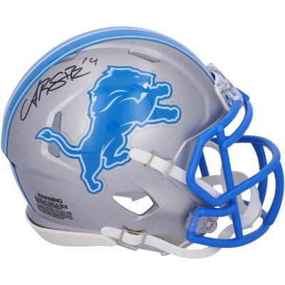 Amon-Ra St. Brown Detroit Lions Autographed Fanatics Authentic 2024 Riddell Speed Mini Helmet