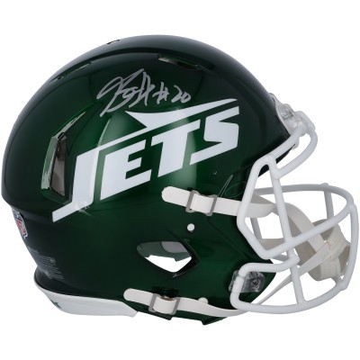 Breece Hall New York Jets Autographed Fanatics Authentic 2024 Riddell Speed Authentic Helmet