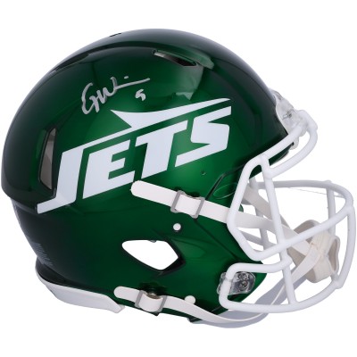 Garrett Wilson New York Jets Autographed Fanatics Authentic 2024 Riddell Speed Authentic Helmet