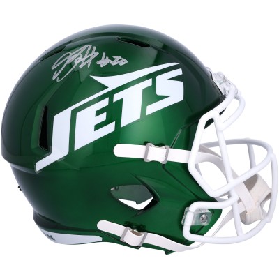 Breece Hall New York Jets Autographed Fanatics Authentic 2024 Riddell Speed Replica Helmet
