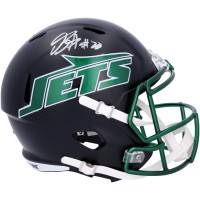 Breece Hall New York Jets Autographed Fanatics Authentic 2024 Alternate Riddell Speed Replica Helmet