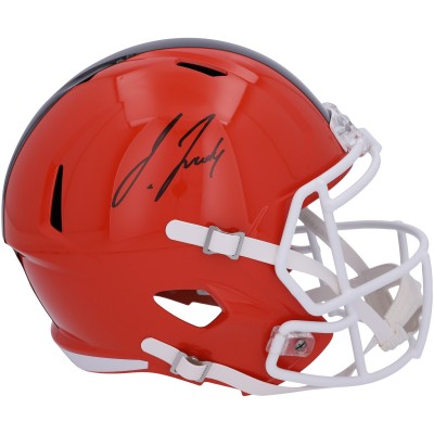 Jerry Jeudy Cleveland Browns Autographed Fanatics Authentic Riddell 2024 Speed Replica Helmet